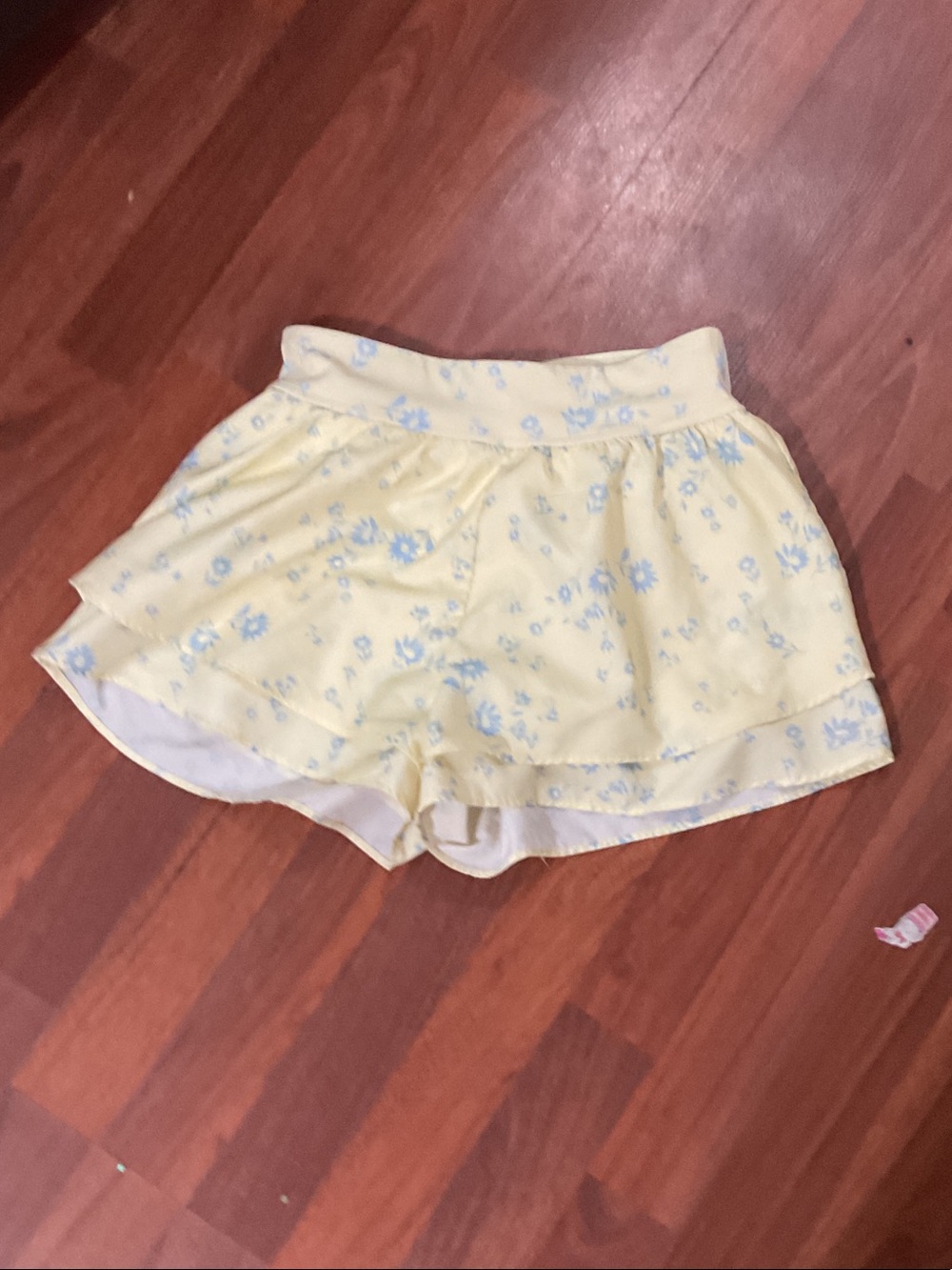 Women’s Yellow Floral Skort Shorts